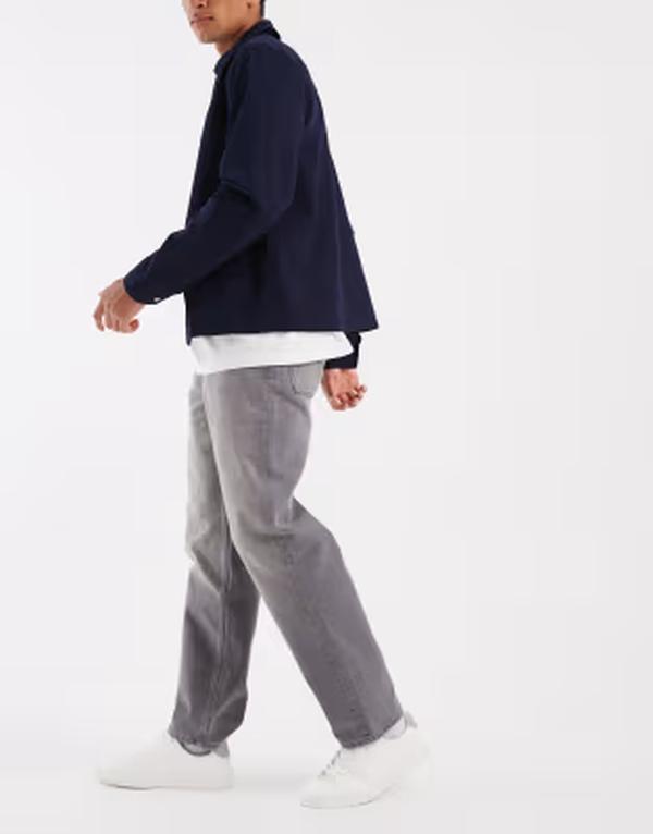 エイソス メンズ ボトムス ジーンズズボン下 ヴィンテージーンズ ASOS DESIGN straight jeans インチ vintage washed gray 薄墨色
