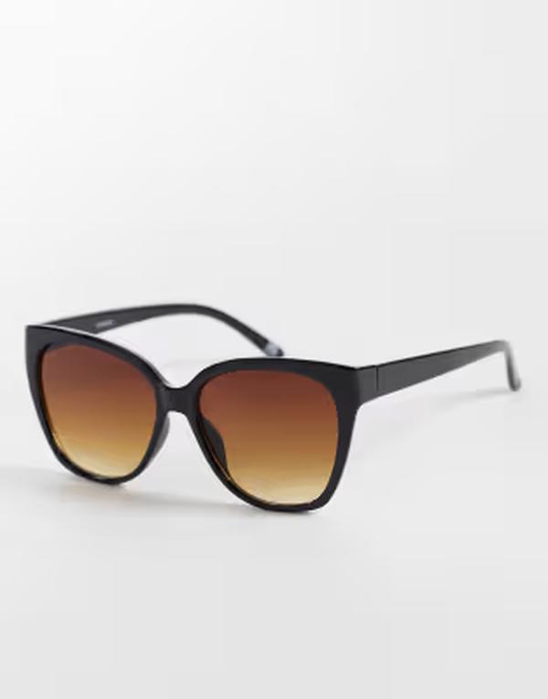 エイソス レディース 佩び物 サングラス・アイウェア ASOS DESIGN cat eye sunglasses with gradient brown lenses Black 黒いこと