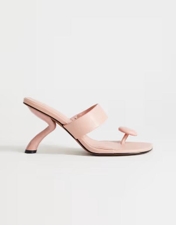 とっ始め販売店 レディース シューズ サンダル 踵 Topshop Natalie angular heel flip flops PINK さくら色