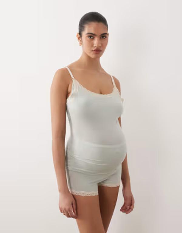 リンデックス レディース トップス プルオーバー マタニティ Lindex Maternity nursing camisole top インチ teal ティール