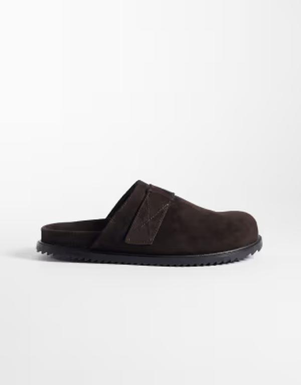 ノーク メンズ シューズ サンダル スエードクロス Noak made インチ Portugal mule sandalsuede BROWN 赤銅色