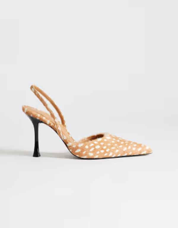 とっ始め販売店 レディース シューズ パンプス 刷り上げる なめし革 Topshop Angel real hair on leather pumps インチ deer print Deer print