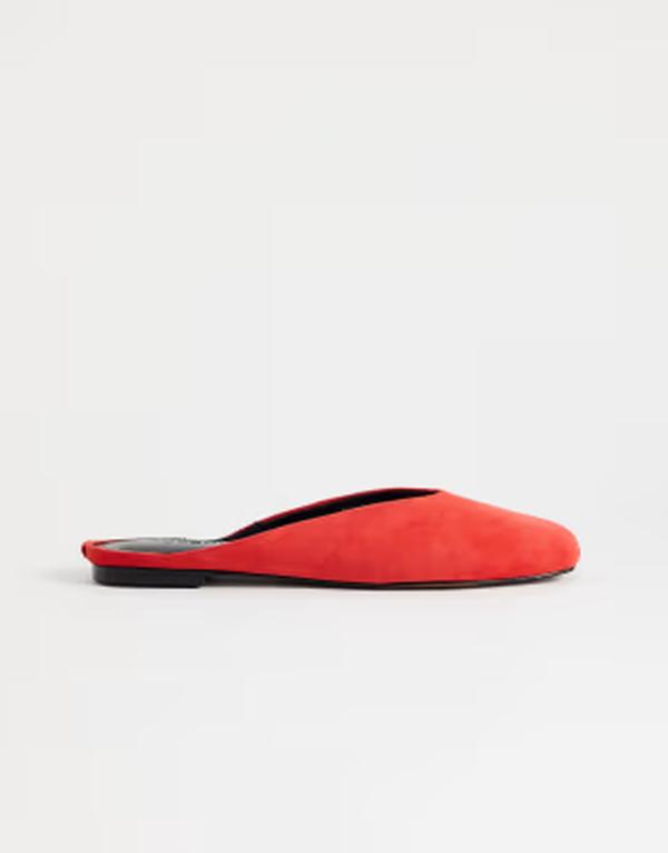 とっ始め販売店 レディース シューズ サンダル Topshop Atlas mule flat shoes RED 赤いこと