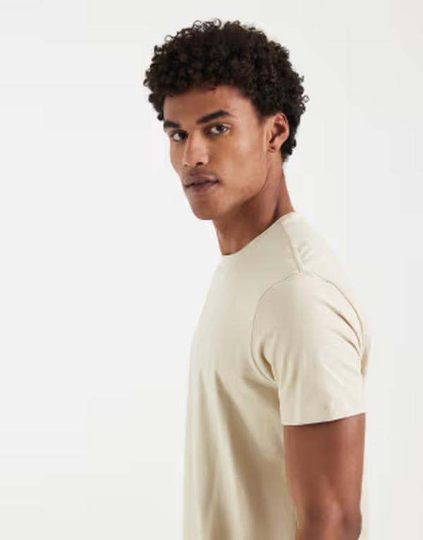 入り合わせる メンズ トップス ティーシャツ レギュラー相応う 綿織物 ロゴタイプ BLEND cotton-rich regular fit logo T-shirt インチ oyster Gray 薄墨色