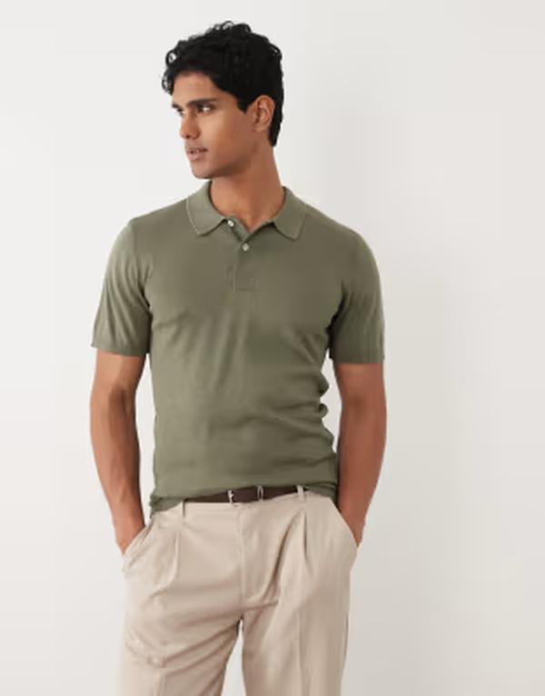 ブレンド メンズ トップス ポロシャツ レギュラーフィット コットン ニット BLEND cotton mix knitted regular fit polo GREEN グリーン|ReVida 店