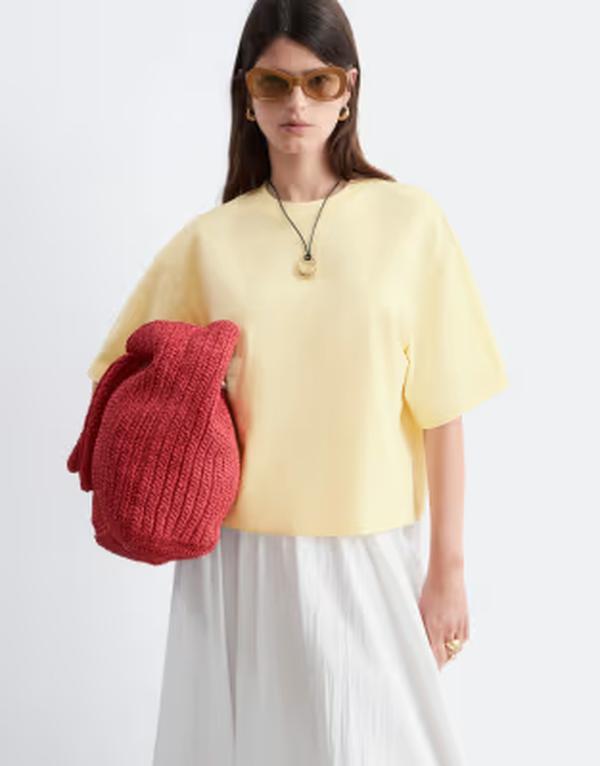 アンドアザーストーリーズ レディース トップス ティーシャツ \u0026 Other Stories boxy oversized t-shirt インチ yellow 黄色