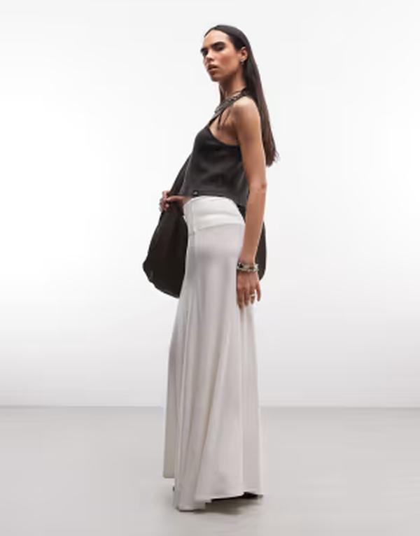 平日 レディース 下つ方スコート マキシ Weekday drapey maxi skirt インチ off-white Off white 象牙色