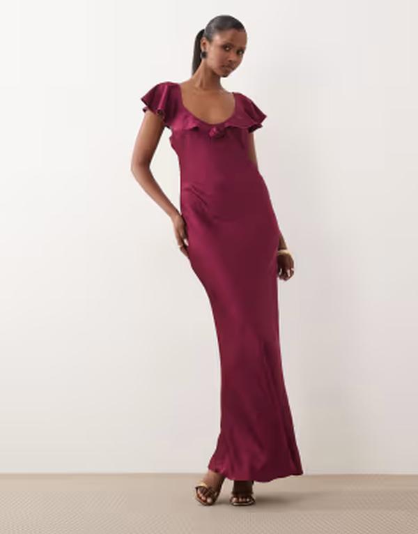 ヴェロモーダ レディース トップス 衣装 旗がしら マキシ Vero Moda cap sleeve rose detail maxi dress Purple potion パープル