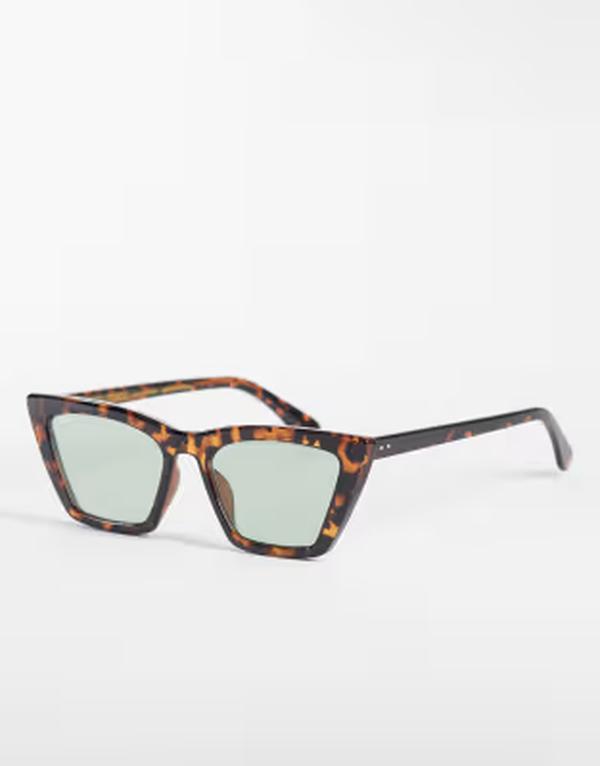 アンドアザーストーリーズ レディース 付属物 サングラス・アイウェア リネン \u0026 Other Stories cat eye sunglasses tortoise and green tinted lenses with linen pouch case Brown tortoise 赤銅色