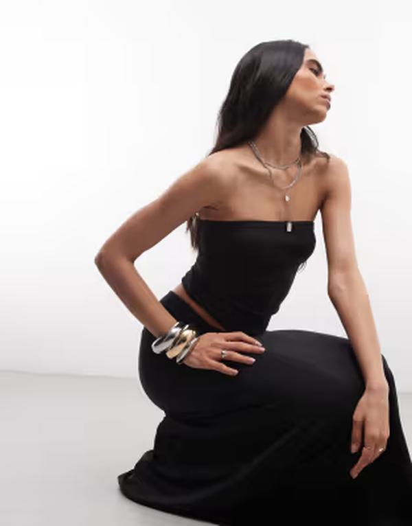 平日 レディース トップス ティーシャツ Weekday tube top Black 黒いこと