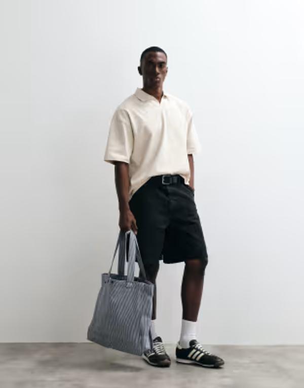 エイソス メンズ ボトムス 二分の一ズボン下・さる股引き ASOS DESIGN mid length jorts インチ charcoal twill CHARCOAL 暗灰色