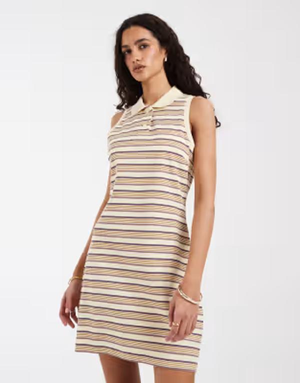 アンドアザーストーリーズ レディース トップス 衣装 ミニ \u0026 Other Stories mini dress with button collar detail インチ light lemon stripe YELLOW 黄色