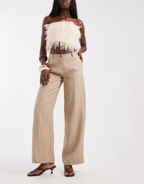 アンドアザーストーリーズ レディース ボトムス 心地よいズボン下 リネン \u0026 Other Stories pure linen tailored pants BEIGE ベージュ