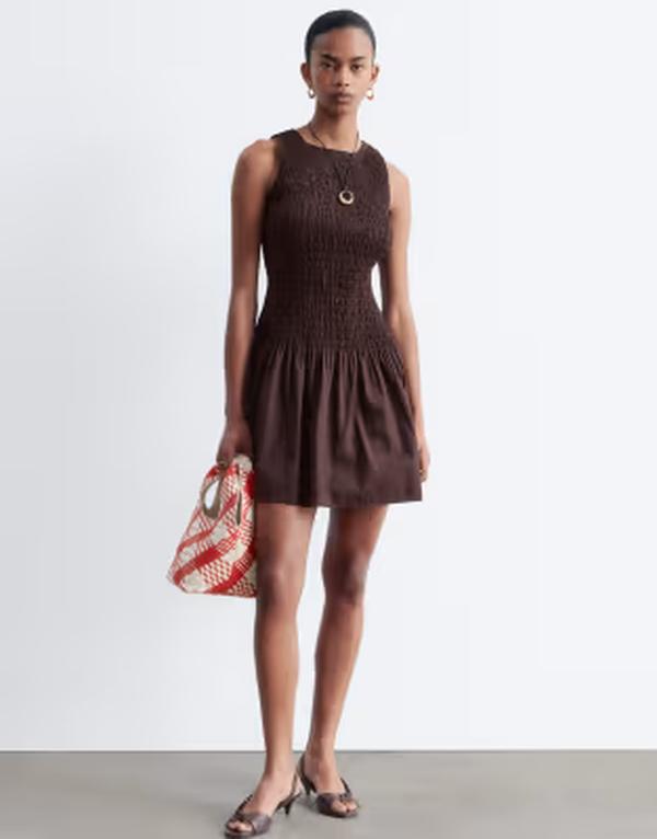 アンドアザーストーリーズ レディース トップス 衣裳 ミニ \u0026 Other Stories drop waist mini smock dress インチ chocolate BROWN 赤銅色