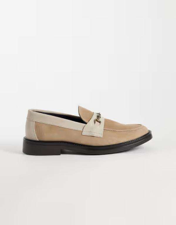 ノーク メンズ シューズ スリッポン・ローファー スエードクロス NOAK made In Portugal penny loafers with branded snaffle インチ stone suede TWO TONE BEIGE ベージュ