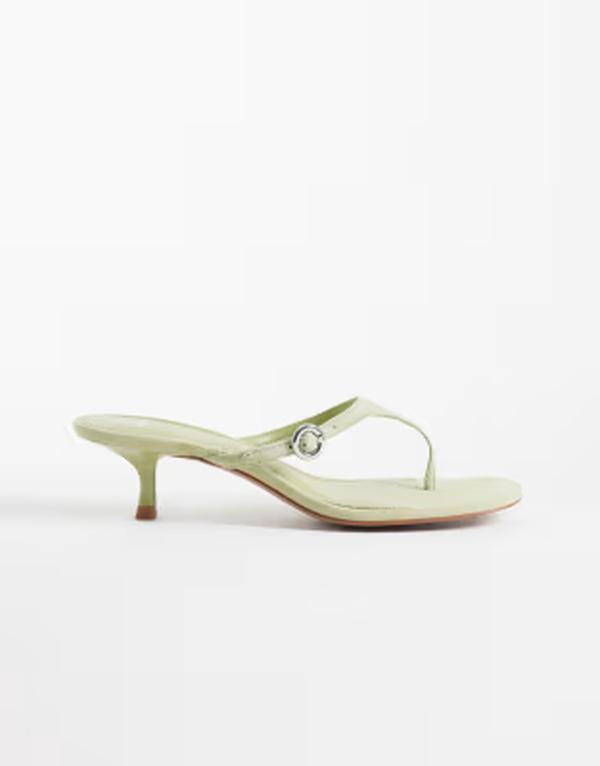 マンゴ レディース シューズ サンダル スエードクロス 踵 Mango 100% suede buckle detail heeled sandals インチ pastel GREEN PASTEL 緑であること