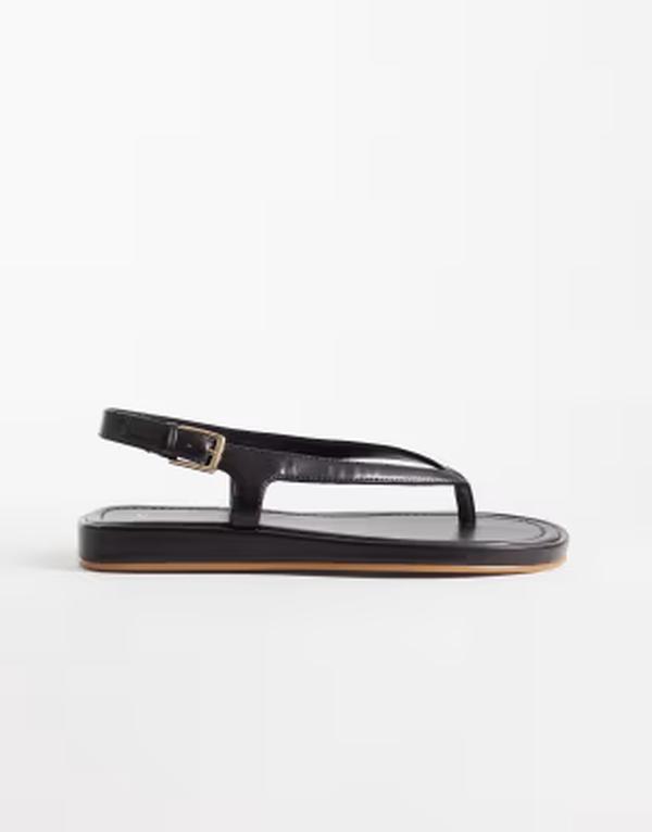 マンゴ レディース シューズ サンダル なめし革 フェイクレザー Mango faux leather strappy flat sandals インチ chocolate 黒茶