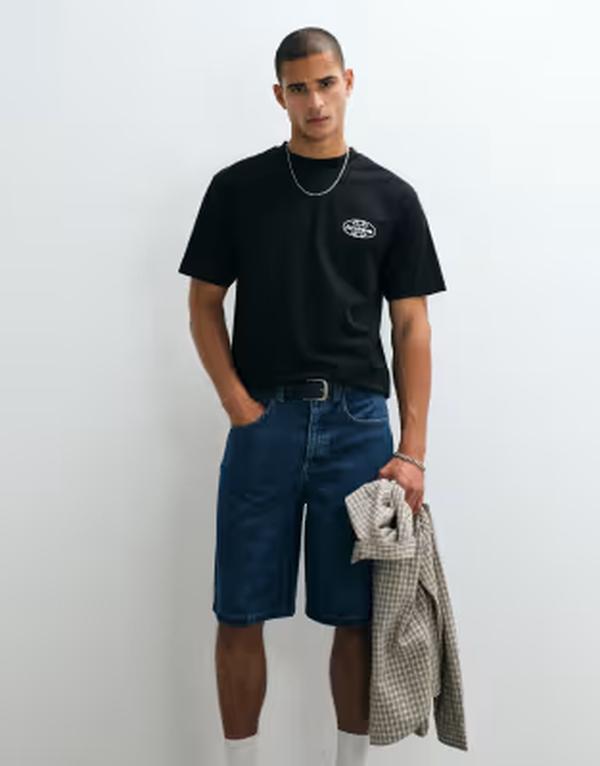エイソス メンズ トップス ティーシャツ グラフィック ASOS DESIGN relaxed t-shirt with studios bubble text graphic Black 黒いこと