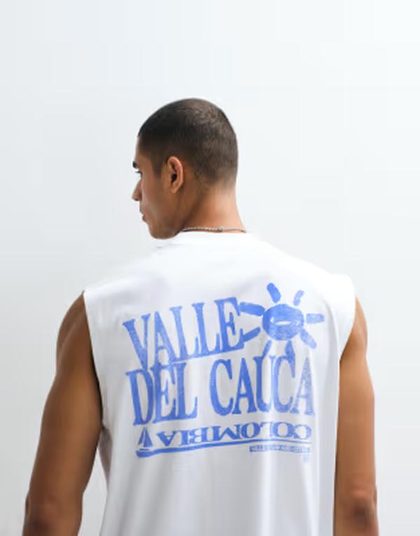 エイソス メンズ トップス より良い グラフィック ASOS DESIGN oversized tank top with text graphic WHITE 白いこと