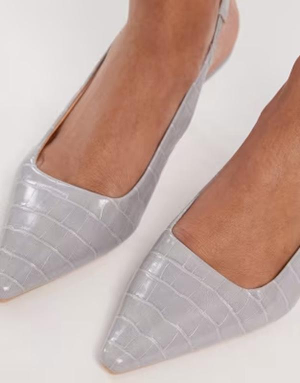 セクウェル レディース シューズ ヒール SEQWL Maybach slingbackitten heels croc Gray croc グレー｜ReVida 店