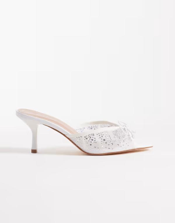 セクウェル レディース シューズ サンダル 踵 SEQWL Eden embellished heeled sandals WHITE 白いこと