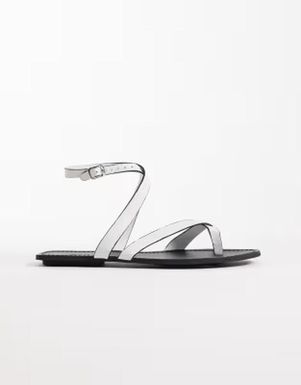 エイソス レディース シューズ サンダル レザー ASOS DESIGN Friction sandals realeather White Leather ホワイト｜ReVida 店