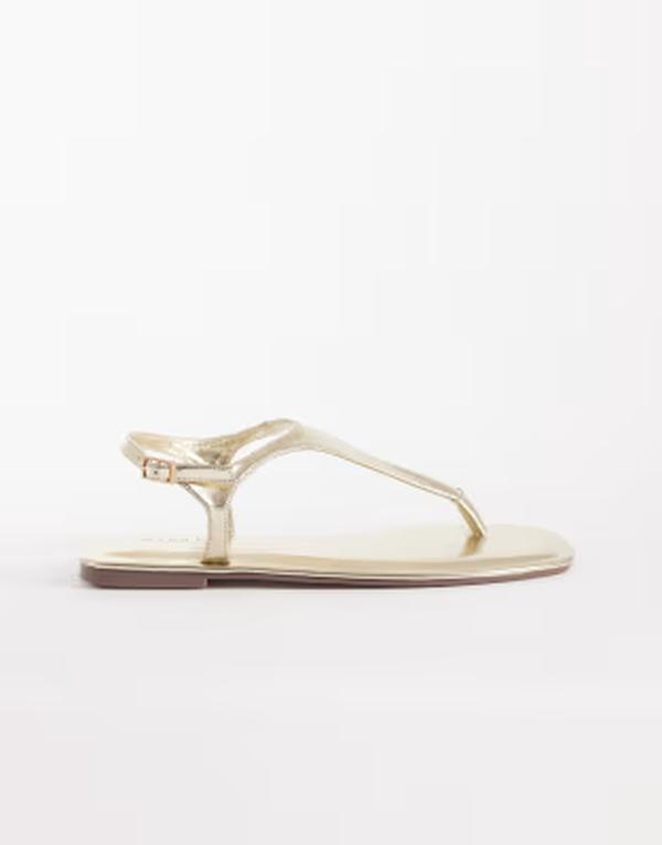 シミー ワイドフィット レディース シューズ サンダル Simmi Wide Fit Simmi London Wide Fit Perry thong sandals GOLD ゴールド|ReVida 店