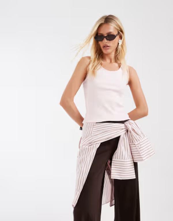 アンドアザーストーリーズ レディース トップス Tシャツ & Other Stories round neck tank topINK ピンク|ReVida 店