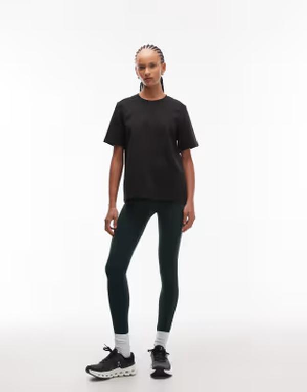 アル毛布 レディース ボトムス レギンス ARKET seamless gym leggings with side pockets インチ dark GREEN BLACK 緑であること
