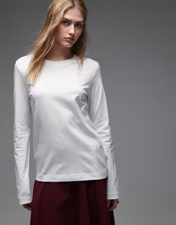 アルケット レディース トップス Tシャツ ARKET long sleeve T-shirt WHITE ホワイト｜ReVida 店