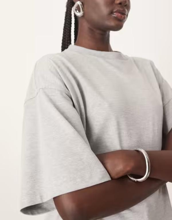 アレンジ レディース トップス Tシャツ ARRANGE oversized premium heavyweight-shirt heather Gray Heather グレー｜ReVida 店