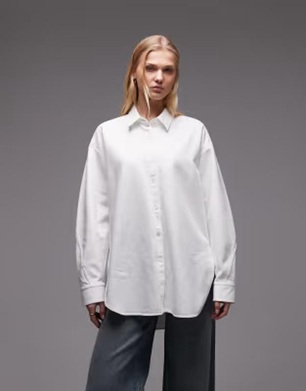 アルケット レディース トップス シャツ デニム ARKET oversizedenim shirt WHITE ホワイト｜ReVida 店