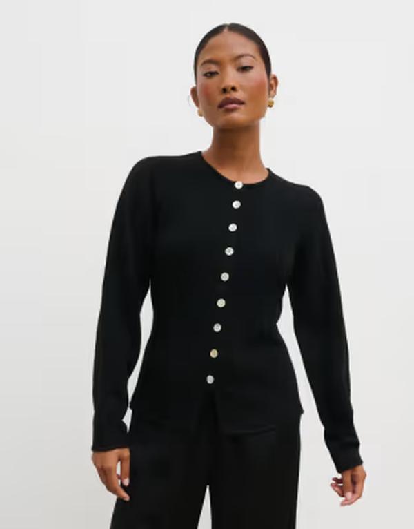 プリティラヴィッシュ レディース トップス シャツ ニット Pretty Lavish fitted knitop Black ブラック|ReVida 店