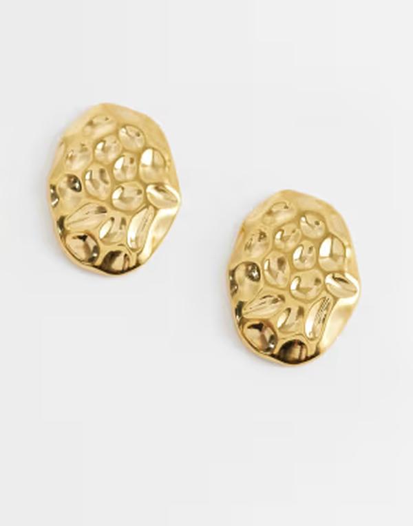 ロストソウルズ レディース アクセサリー ピアス・イヤリング Tシャツ Lost Souls hamme red oval earrings in 18kt gold plated stainlessteel GOLD ゴールド|ReVida 店