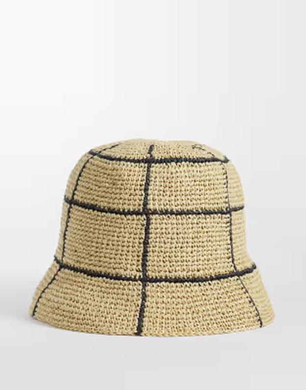 アンドアザーストーリーズ レディース アクセサリー 帽子 & Other Stories pure straw check bucket hat BEIGE ベージュ｜ReVida 店