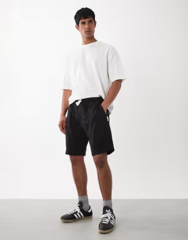 ジャック アンド ジョーンズ メンズ ボトムス ハーフパンツ・ショーツ ショートパンツ ジャージー Jack & Jones pintuck jersey shorts Black ブラック｜ReVida 店