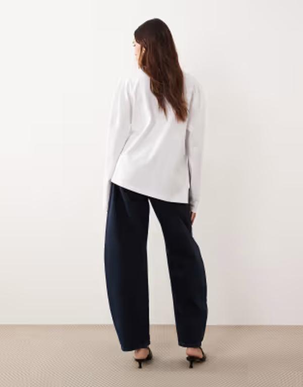 アレンジ レディース ボトムス デニムパンツ ジーンズ ARRANGE Tova tape red curved leg jeans with cuffed hem Blue/black ブラック｜ReVida 店