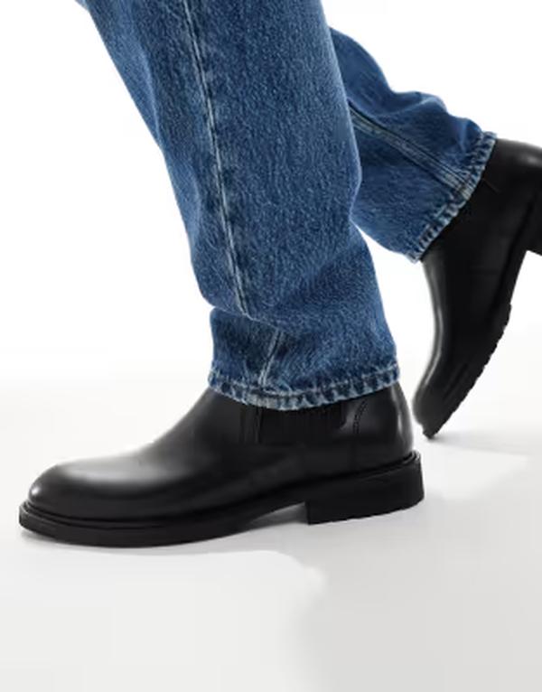 シュー メンズ ブーツ・レインブーツ チェルシーブーツ チェルシー schuh Declan chelsea boots BLACK PU ブラック|ReVida 店