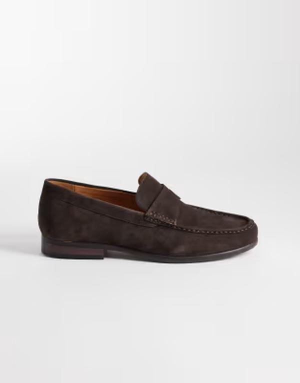 シュー メンズ スリッポン・ローファー スエード schuh Rico loafers in choc suede Choc suede|ReVida 店