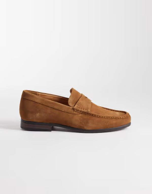 シュー メンズ スリッポン・ローファー スエード schuh Rico loafers in tan suede Tan Suede タン|ReVida 店