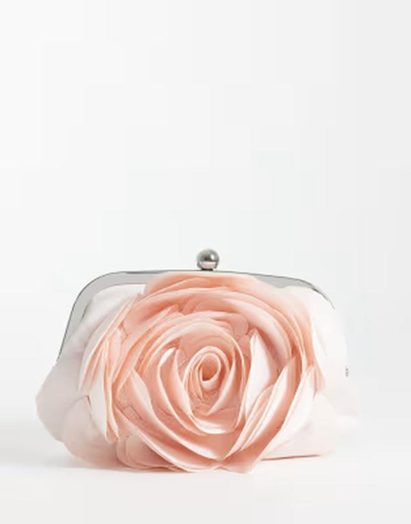 トゥルーデカデンス レディース バッグ フラワー柄 フラワー True Decadence floral clutch bag in baby pink ピンク｜ReVida 店
