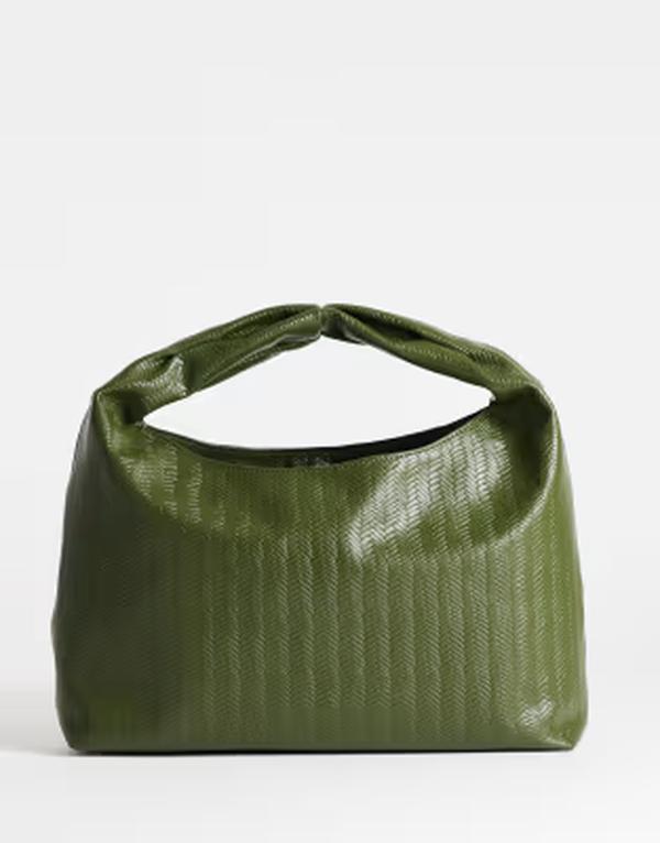 トップショップ レディース バッグ Topshop Savan woven small shoulder bagREEN グリーン|ReVida 店