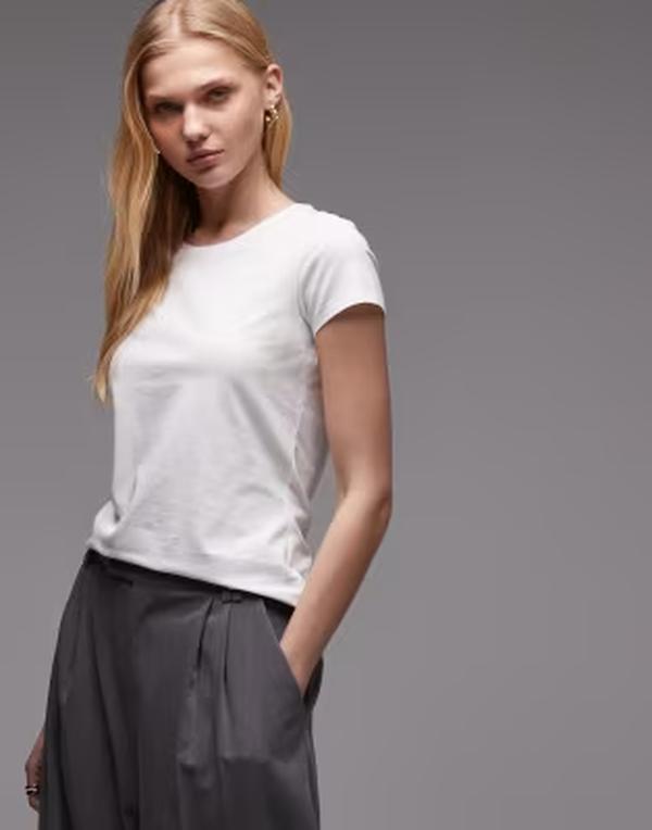 アルケット レディース トップス Tシャツ ARKET slim stretch t-shirt WHITE ホワイト|ReVida 店