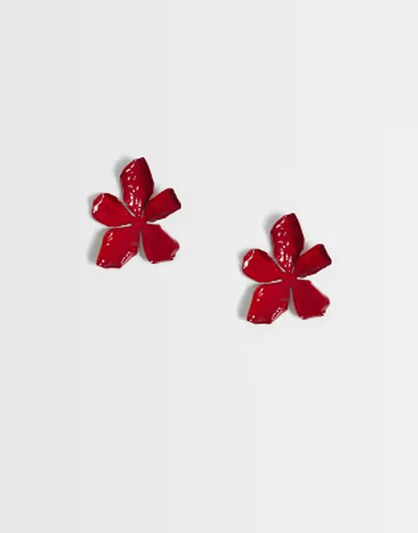 デザインビーロンドン レディース アクセサリー ピアス・イヤリング DesignB London large flower earrings RED レッド|ReVida 店