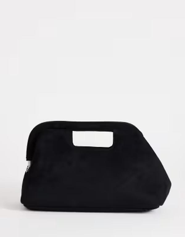 トップショップ レディース バッグ スエード Topshop Gordan medium suedette clutch withandle Black ブラック｜ReVida 店