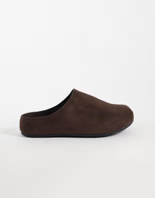 グラマラス レディース シューズ サンダル スエード Glamorous mule clogs in dark chocolate suedette DARK CHOCOLATE MF チョコレート|ReVida 店