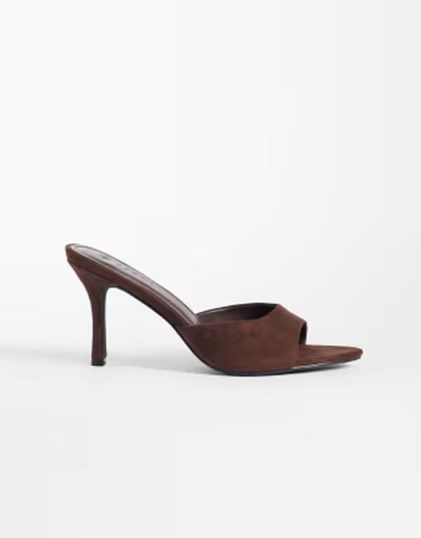 セクウェル レディース シューズ サンダル スエード ヒール SEQWL Ocon heeled sandals in chocolate suedette CHOC MICRO チョコレート|ReVida 店