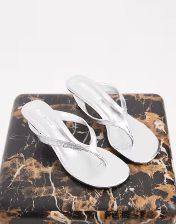 トニービアンコ レディース シューズ サンダル ヒール Tony Bianco Krista thong heeled sandal silver シルバー|ReVida 店