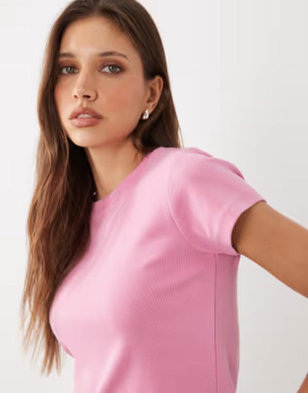 コットンオン レディース トップス Tシャツ Cotton 90's baby tee in light orchid LIGHT ORCHID｜ReVida 店
