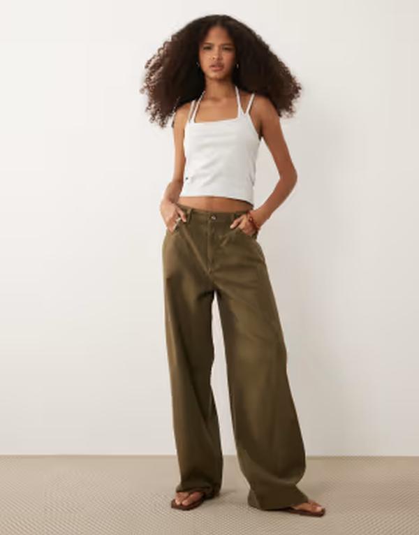 コットンオン レディース トップス シャツ Cotton sleep double layer cami top in light gray heather Light Gray Marle グレー｜ReVida 店